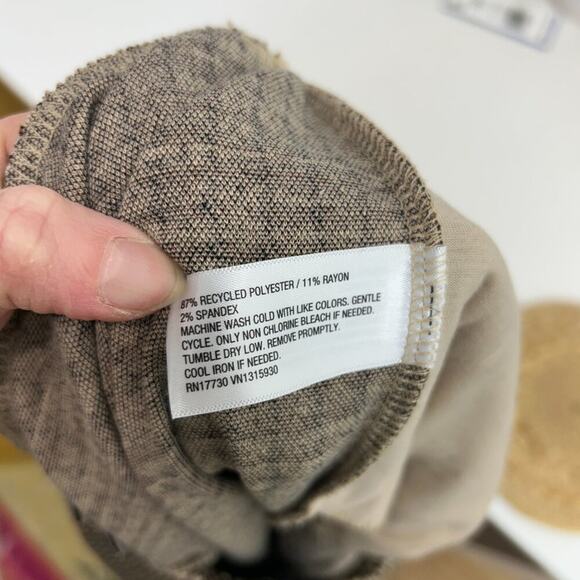 A New Day Brown Black Minimalist Preppy Houndstooth Ankle Crop Knit Pants Medium - Picture 7 of 7